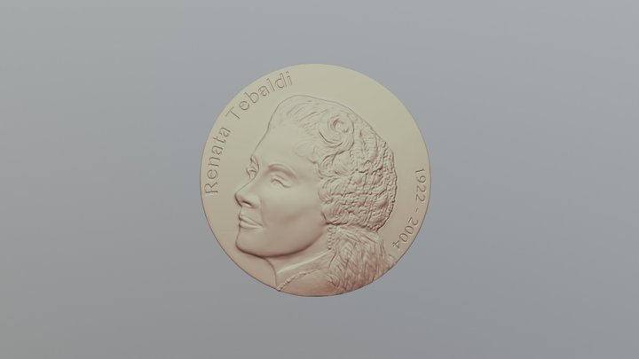 Medaglione Renata Tebaldi 3D Model