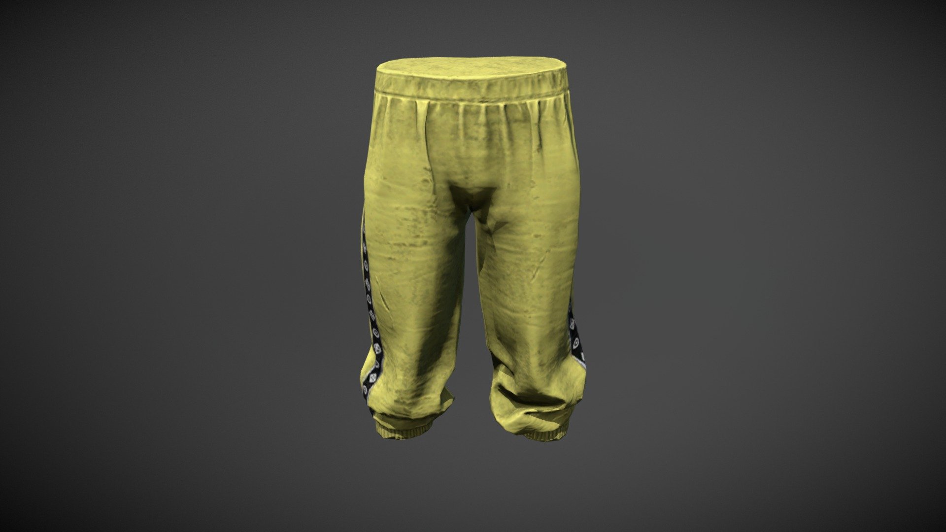 TRACKSUIT PANTS (YELLOW) 3D model by PUBGShowcase [ab594dd] Sketchfab