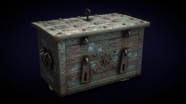 Old Iron Chest 3D Model