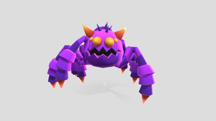 Chicken Gun Purple Spider 3D Model