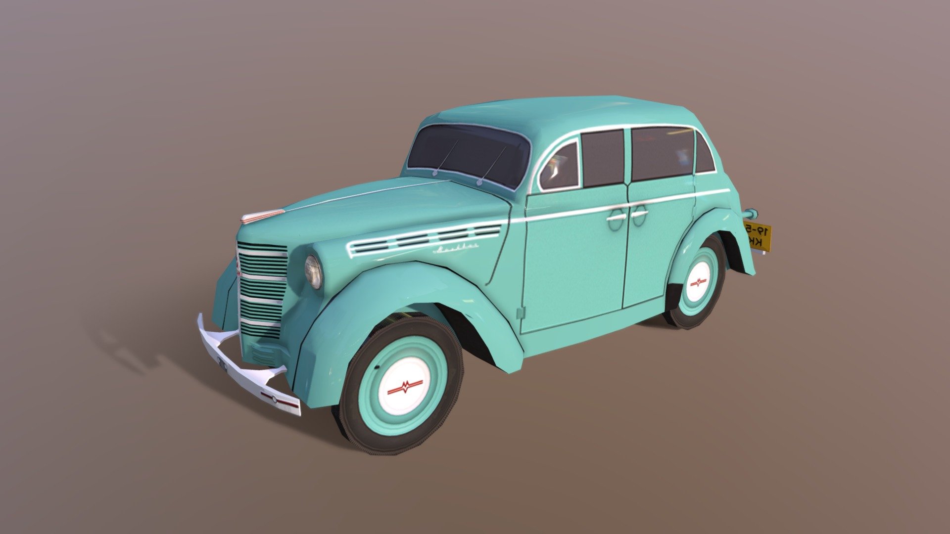 The Soviet model Moscvich 401-420 of 1946-1954 - 3D model by cr_monroe ...