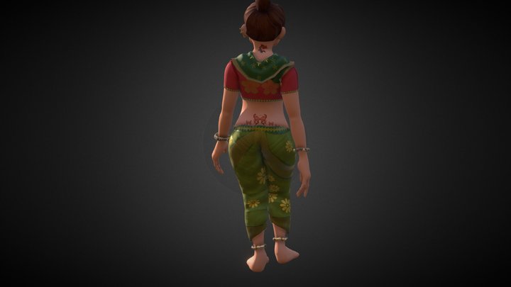 Kamla Indian UDAA character 3D Model