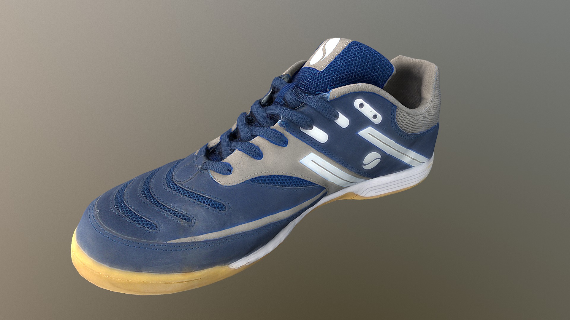 3D model Sport shoe low poly - This is a 3D model of the Sport shoe low poly. The 3D model is about a pair of blue and white sneakers.