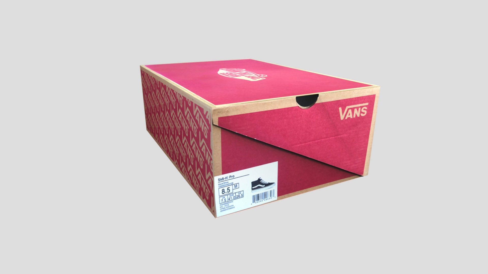 Vans Shoe Box Download Free 3D model by rentless