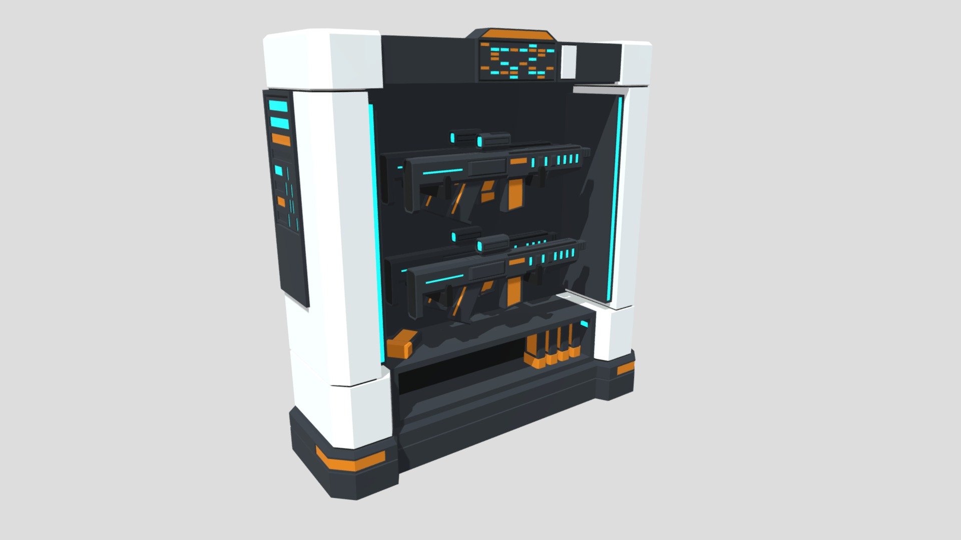 Low Poly Sci-Fi Weapon Rack - 3D model by Ozea Studio (@ozeastudio ...