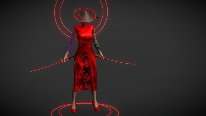 SAMURAI RED 3D Model