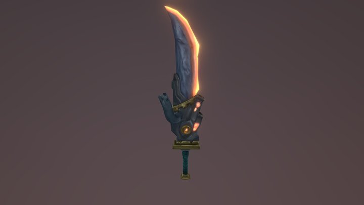 Stylised Low poly Sword 3D Model