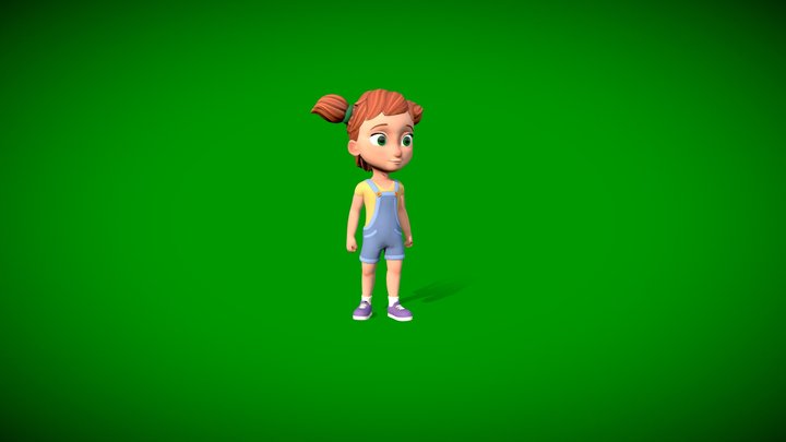 Little Girl ( 10 animations, 3 skins ) 3D Model