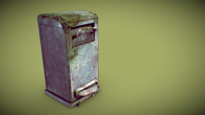 Trash Bin, Forest variant 3D Model