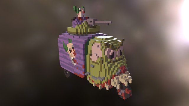 Terrorclown Piaggio Ape MG Unit 3D Model