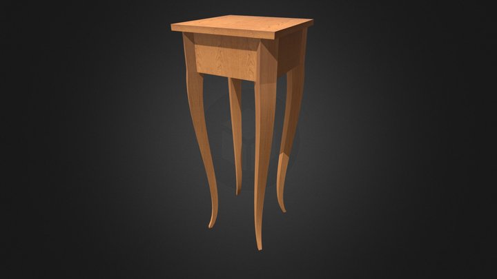 Table Cherry Wood 3D Model