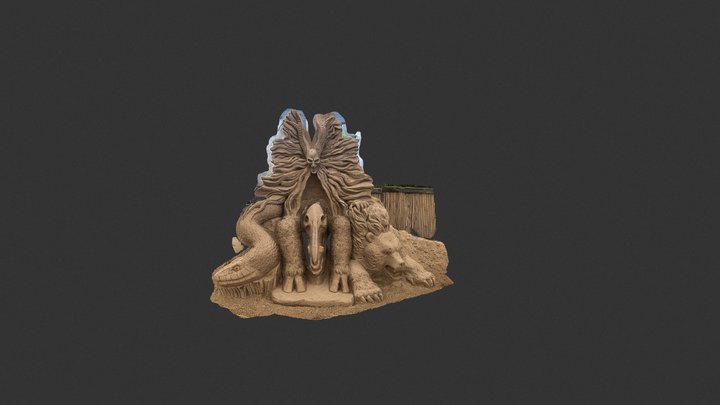 Sand statue "Volas" photoscan 3D Model