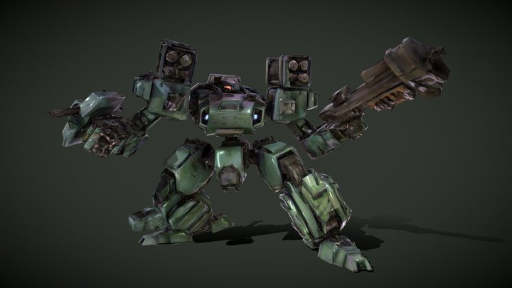 Frost - Front Mission Wanzer animation 3D Model