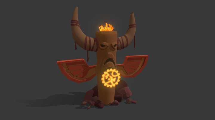 WIP_Draft of Tauren's Shaman totem_Fan art 3D Model