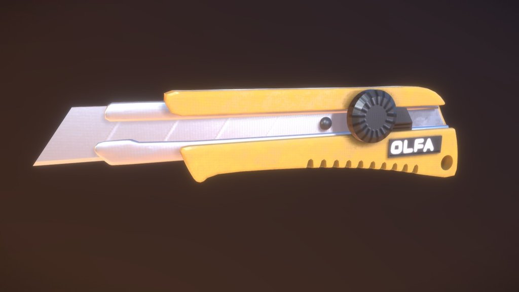 Utility knife 3D model by Silas6 [ab69956] Sketchfab