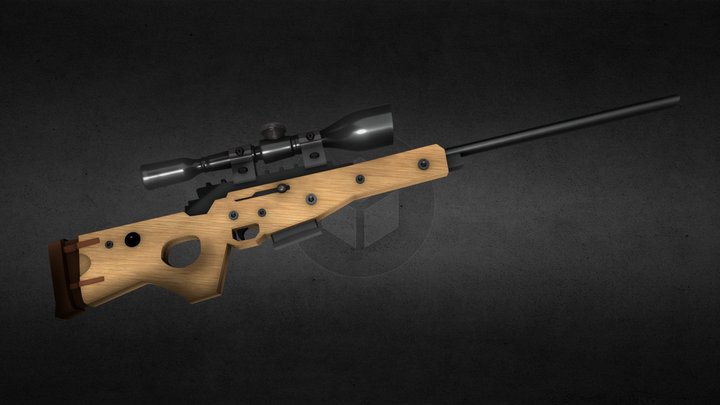 Fortnite bolt-action rifle 3D Model