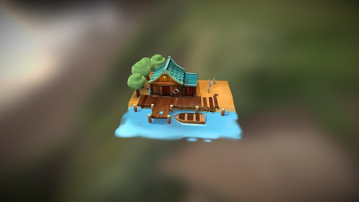 Fishing House 3D Model
