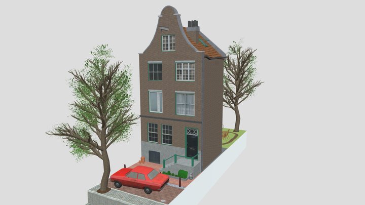 DAE Rowhomes - Amsterdam 3D Model