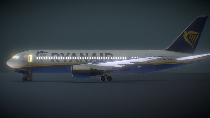 Avião Da Ryanair 3D Model