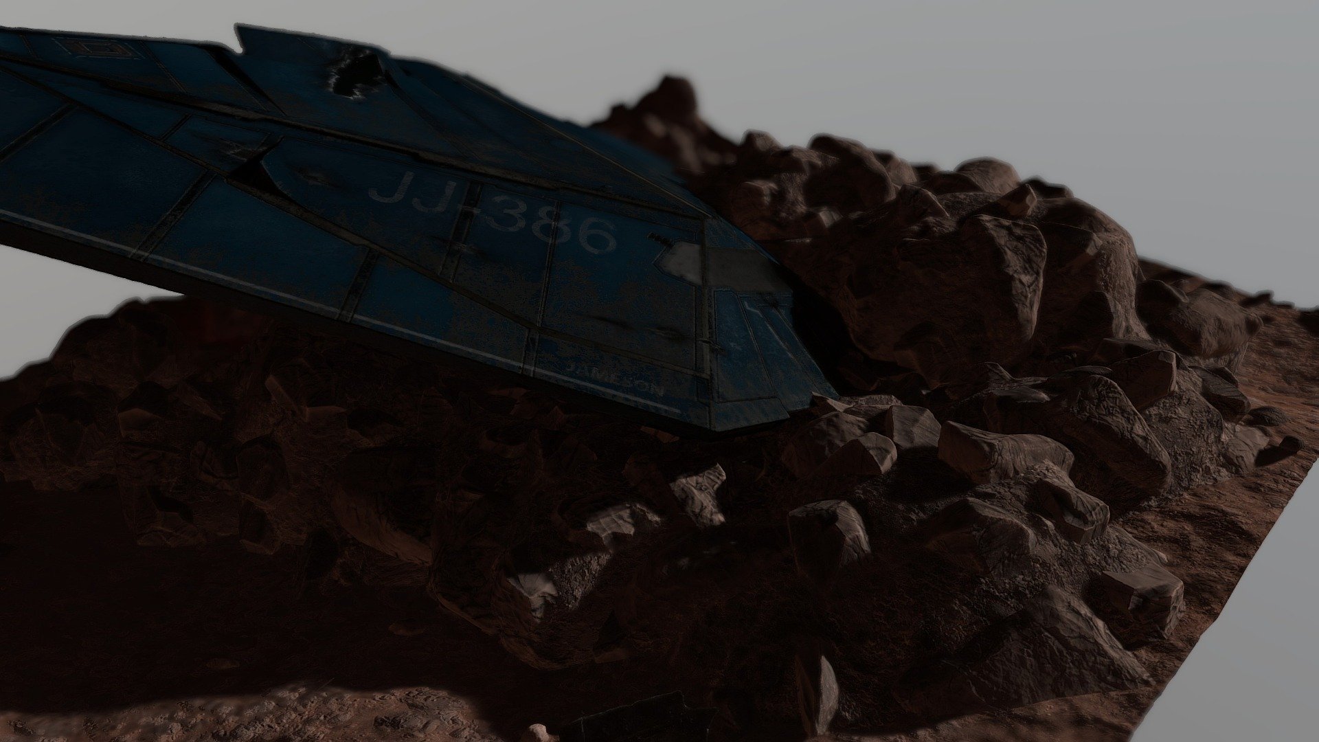 Jameson Crash Site - Ship Only — Sketchfab embed 3D viewer