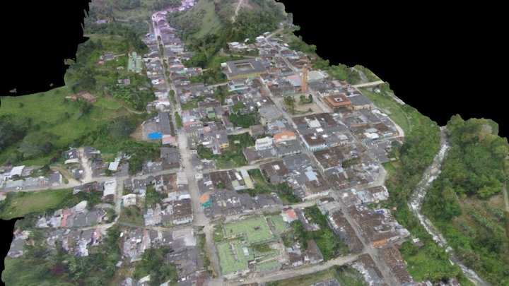 Casco urbano Pijao (Quindío) 3D Model