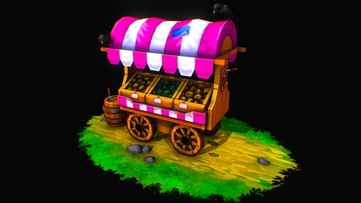 merchant cart_2 3D Model