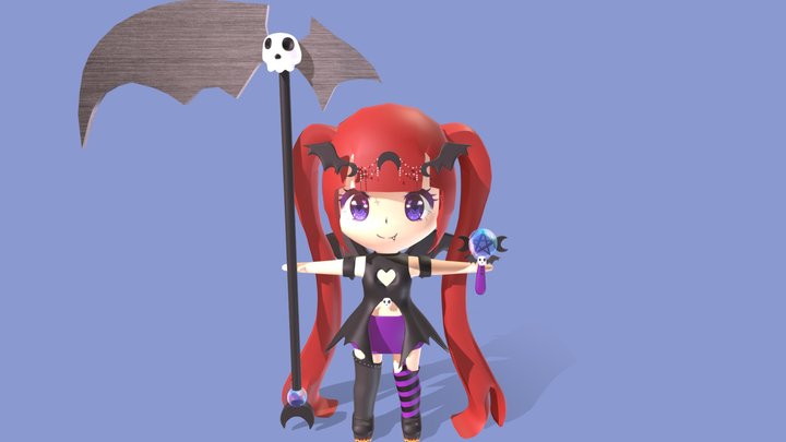 Dark Magical Girl 3D Model