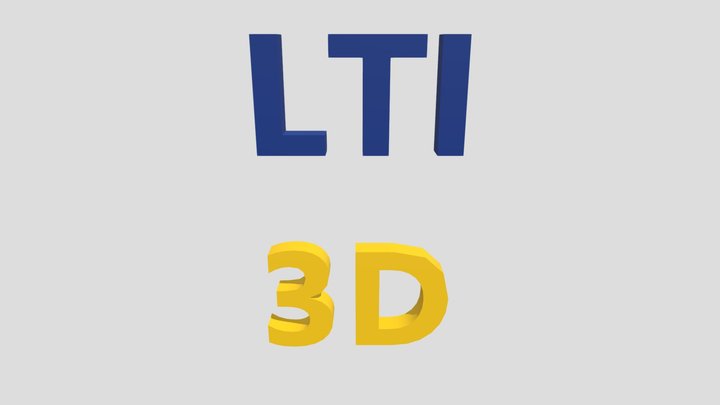 LTI 3D Logo 3D Model
