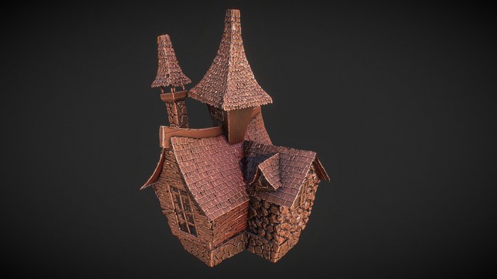 Town Building 3D Model