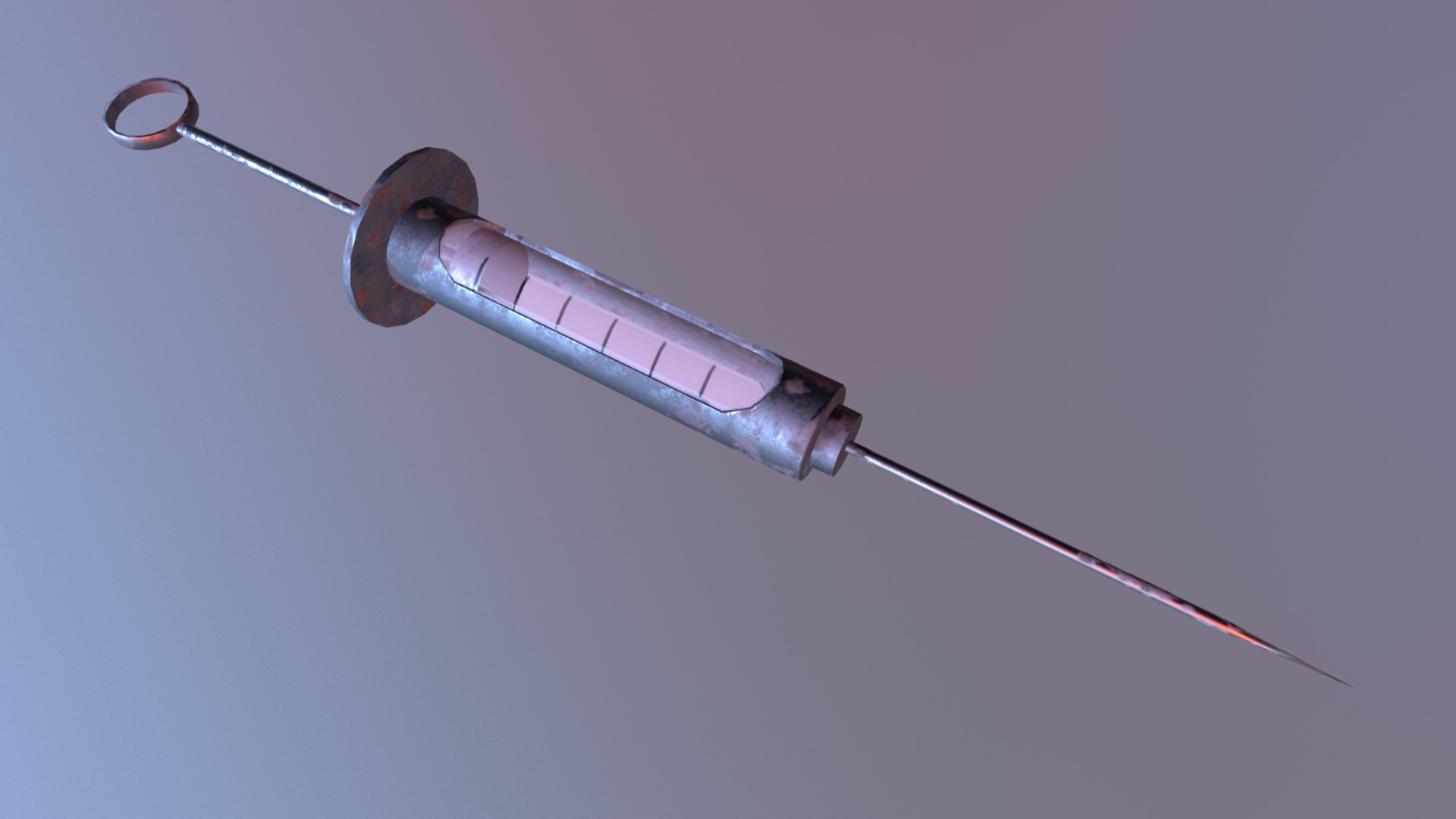 3D model Syringe Prop - This is a 3D model of the Syringe Prop. The 3D model is about a close-up of a syringe.