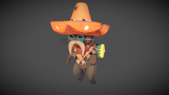Palico with Great Froggi Armor 3D Model