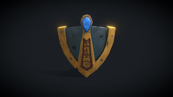 Stylized Shield 3D Model