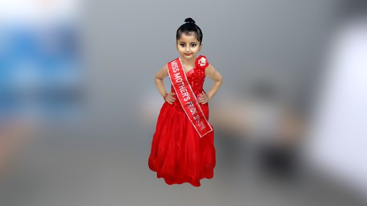 Cute Indian Girl 3D Model