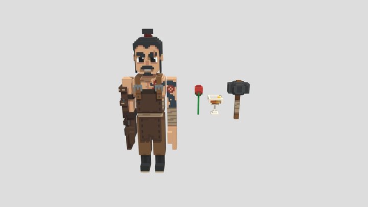 Oriental Blacksmith 3D Model