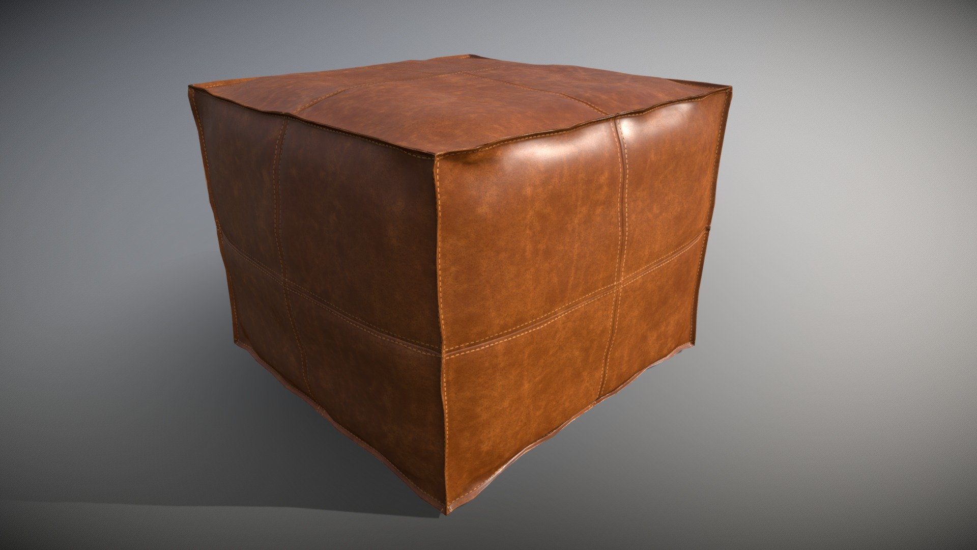 Leather Pouf