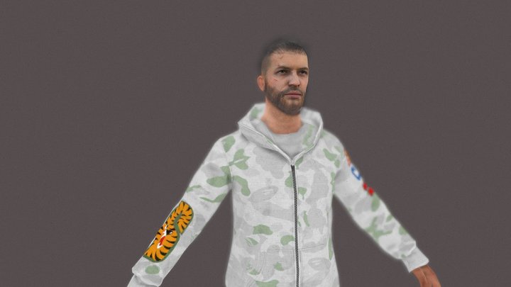 White Bape Pubg Mobile 3D Model