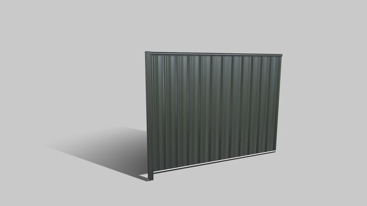 Colorbond Fence, Open 3D Model