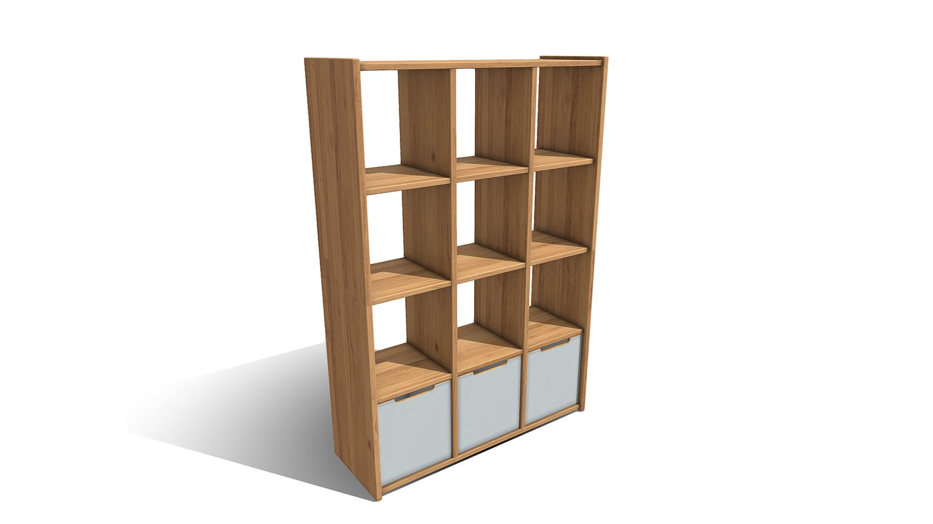 Wooden Display Shelves 01 4k