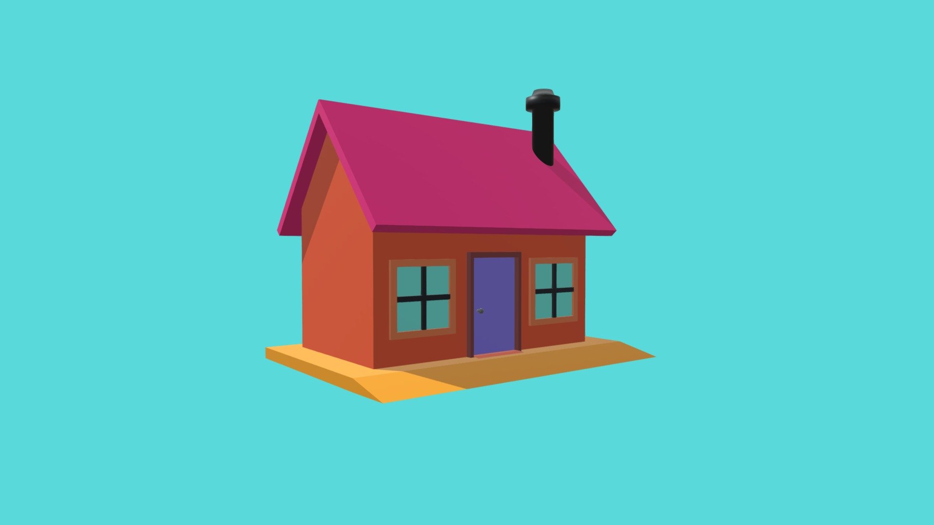 Casa Low Poly • House Low Poly - Download Free 3D model by Blender Pink ...