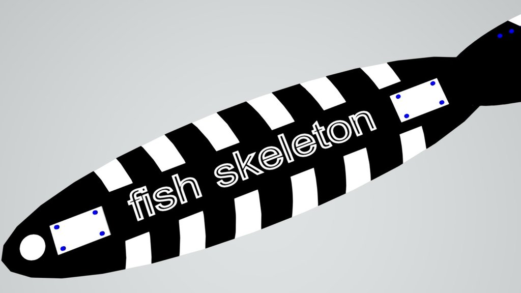 Skateboard skeleton fish