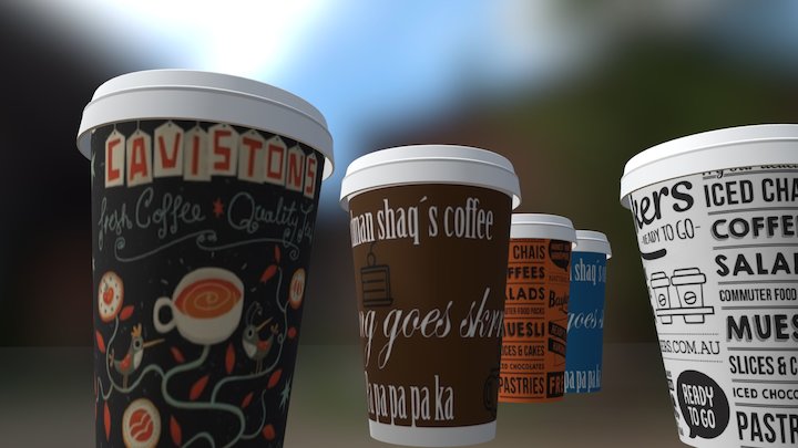 Coffée Cups 3D Model