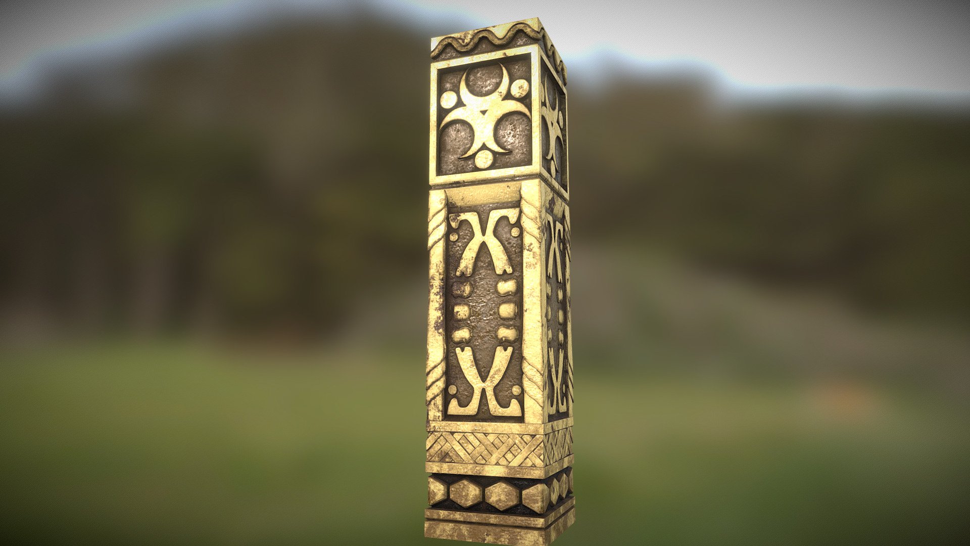 Zelda Ocarina of Time Lake Hylia Pillar Download Free 3D model by