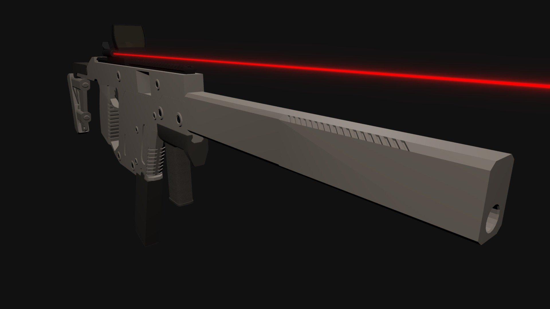 Ultra lowpoly SMG