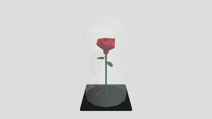 Beauty and the Beast Rose 3D Model