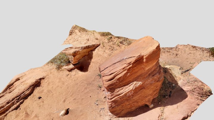 Large Sandstone rock in Redcliffs Nature Reserve 3D Model