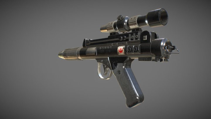 Star Wars Blaster Pistol - DH-17 3D Model