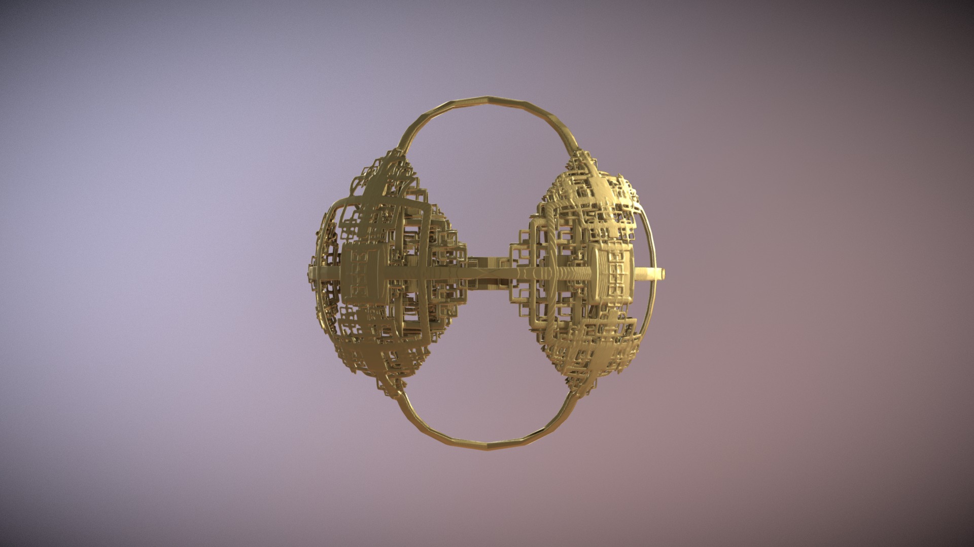 3D model Sixth Sense - This is a 3D model of the Sixth Sense. The 3D model is about a gold and silver ring.