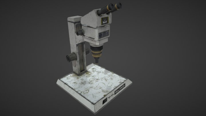 Sci-Fi Microscope 3D Model