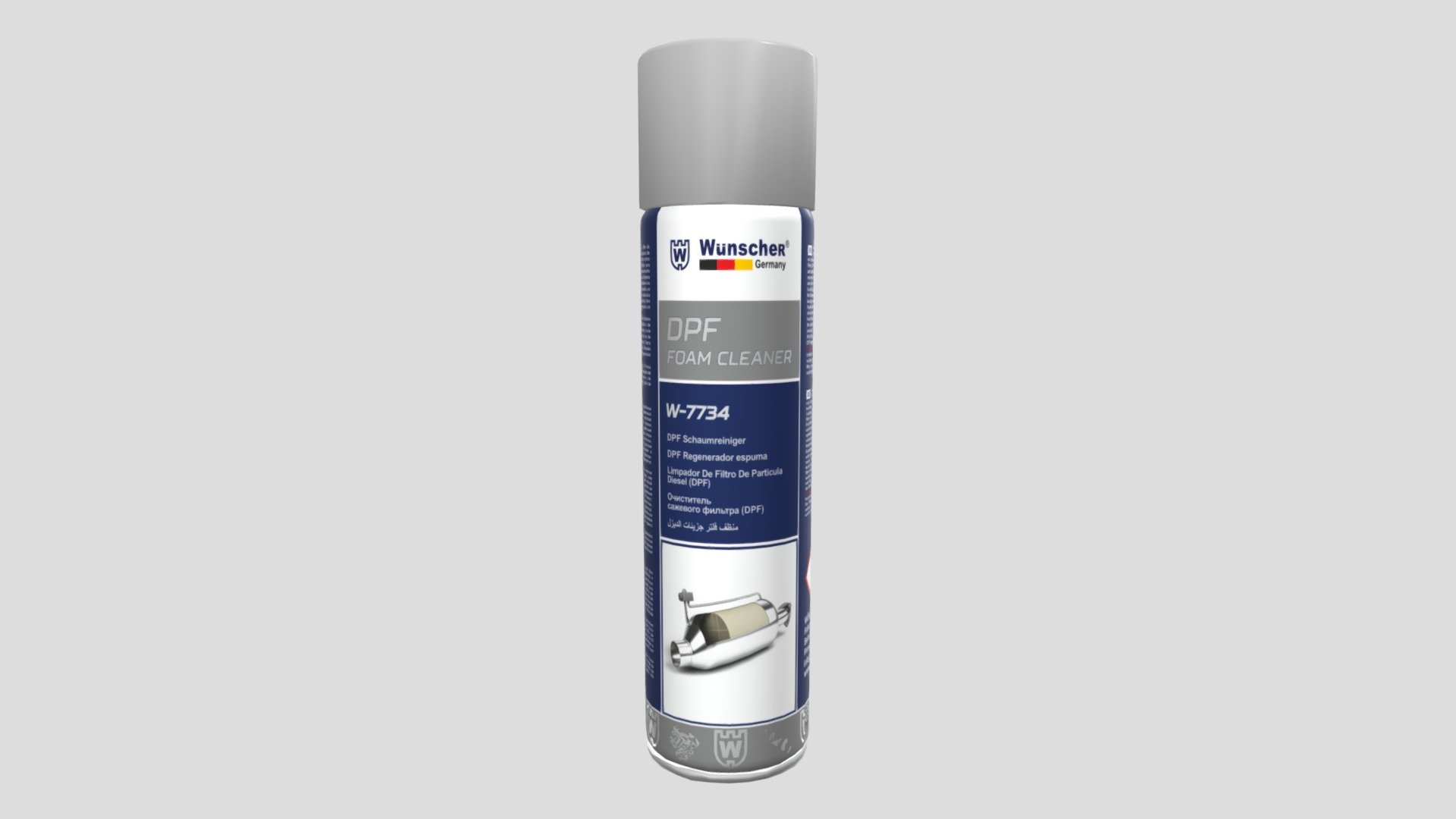 W7734 DPF Foam Cleaner — Sketchfab embed 3D viewer