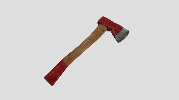 Low Poly - Realistic Fire Axe 3D Model
